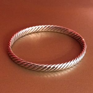David Yurman Flat Cable Bangle Sterling  & 18kt